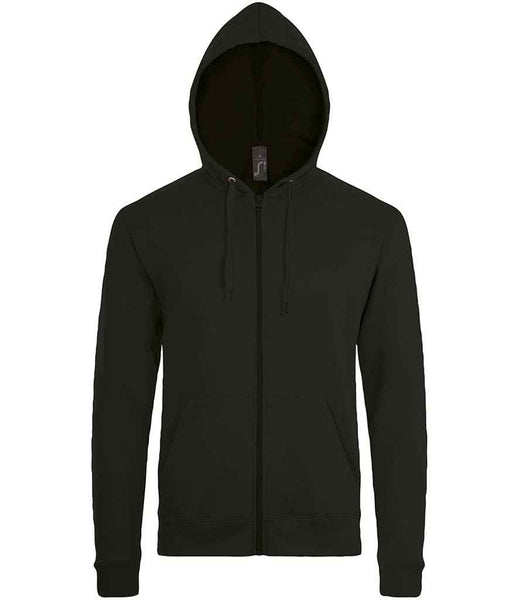SOL'S Stone Zip Hooded Sweatshirt | 01714 | Black