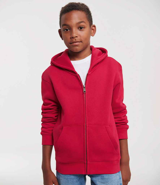 Russell Kids Authentic Zip Hooded Sweatshirt | 266B | Classic Red