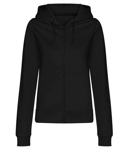 AWDis Ladies College Zoodie | JH050F | Deep Black Front