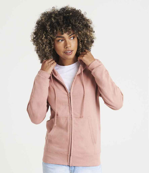 AWDis Ladies College Zoodie | JH050F | Dusty Pink Model
