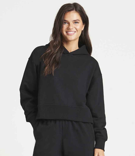 AWDis Ladies Relaxed Hoodie | JH305 | Deep Black Model