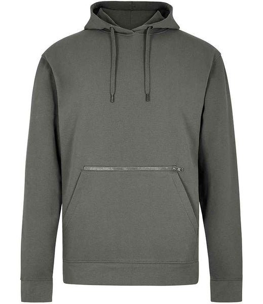 Kustom Kit Regular Fit Piqué Zipped Pocket Hoodie | KK338 | Dark Grey