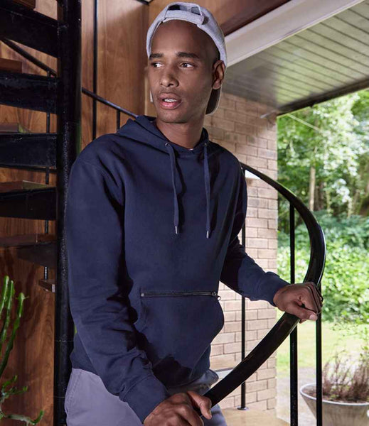 Kustom Kit Regular Fit Piqué Zipped Pocket Hoodie | KK338 | Navy