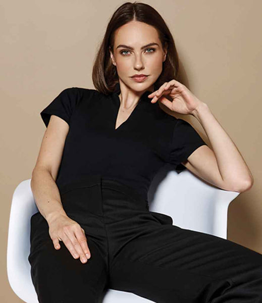 Kustom Kit Ladies V Neck Corporate Top | KK770 | Black