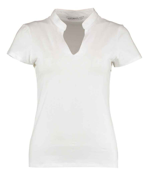 Kustom Kit Ladies V Neck Corporate Top | KK770 | White
