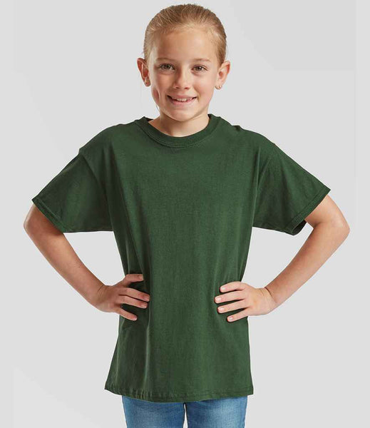 Fruit of the Loom Kids Original T-Shirt | SS12B | Bottle Green