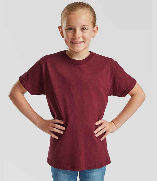 Fruit of the Loom Kids Original T-Shirt | SS12B | Burgundy