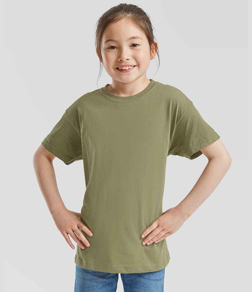 Fruit of the Loom Kids Original T-Shirt | SS12B | Classic Olive