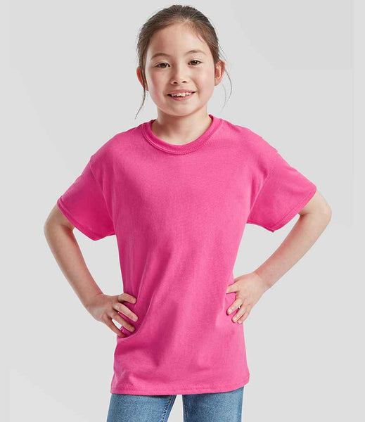 Fruit of the Loom Kids Original T-Shirt | SS12B | Fuchsia
