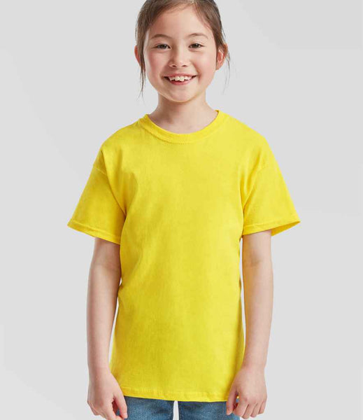 Fruit of the Loom Kids Original T-Shirt | SS12B | Yellow