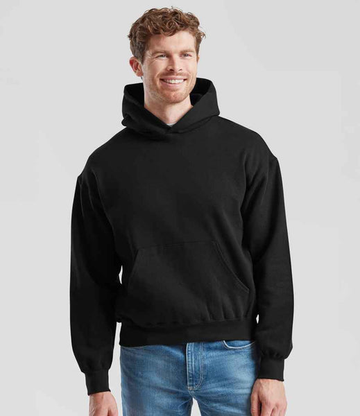 Fruit of the Loom Supercotton Hooded Sweatshirt | SS142 | Black