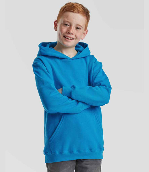 Fruit of the Loom Kids Classic Hooded Sweatshirt | SS14B | Azure