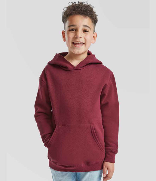 Fruit of the Loom Kids Classic Hooded Sweatshirt | SS14B | Burgundy
