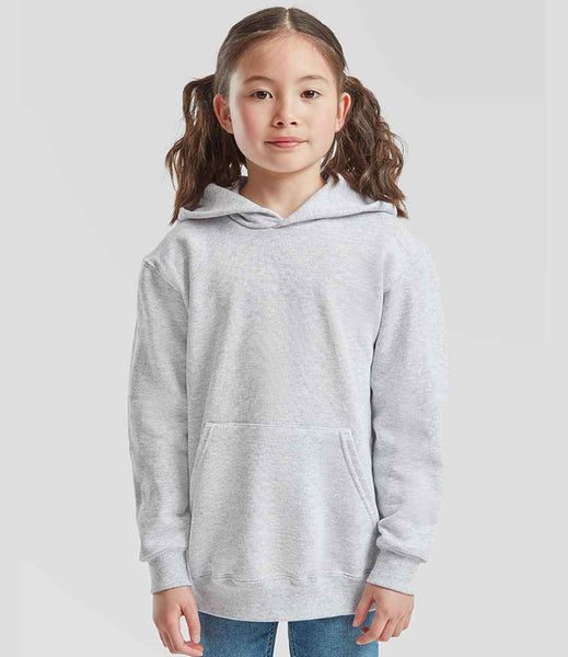 Fruit of the Loom Kids Classic Hooded Sweatshirt | SS14B | Heather Grey