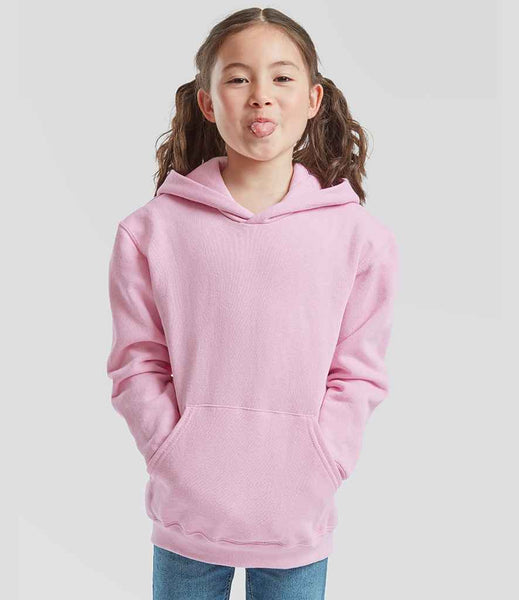 Fruit of the Loom Kids Classic Hooded Sweatshirt | SS14B | Light Pink
