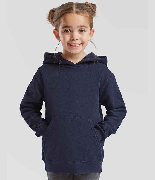 Fruit of the Loom Kids Classic Hooded Sweatshirt | SS14B | Navy