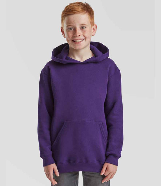 Fruit of the Loom Kids Classic Hooded Sweatshirt | SS14B | Purple