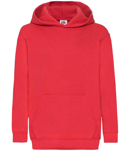 Fruit of the Loom Kids Classic Hooded Sweatshirt | SS14B | Red