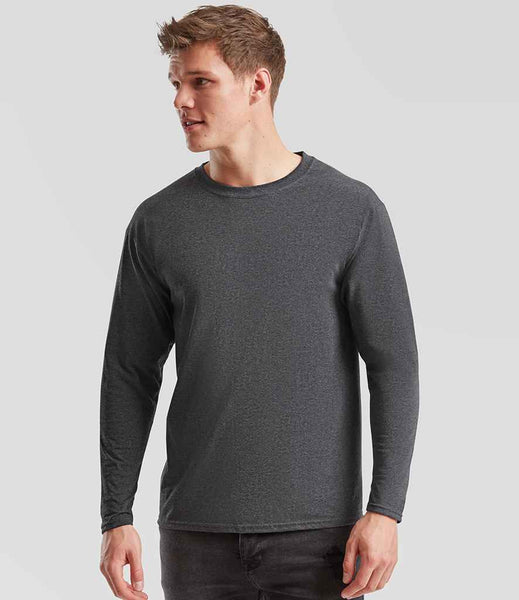 Fruit of the Loom Long Sleeve Value T-Shirt | SS21 | Dark Heather 