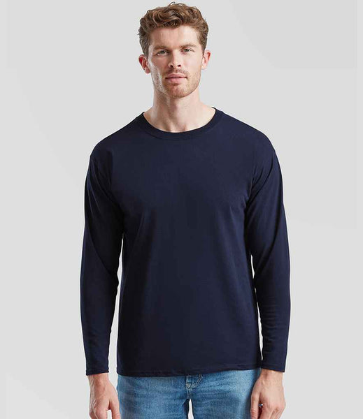 Fruit of the Loom Long Sleeve Value T-Shirt | SS21 | Deep Navy