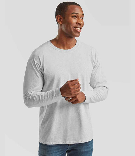 Fruit of the Loom Long Sleeve Value T-Shirt | SS21 | Heather Grey