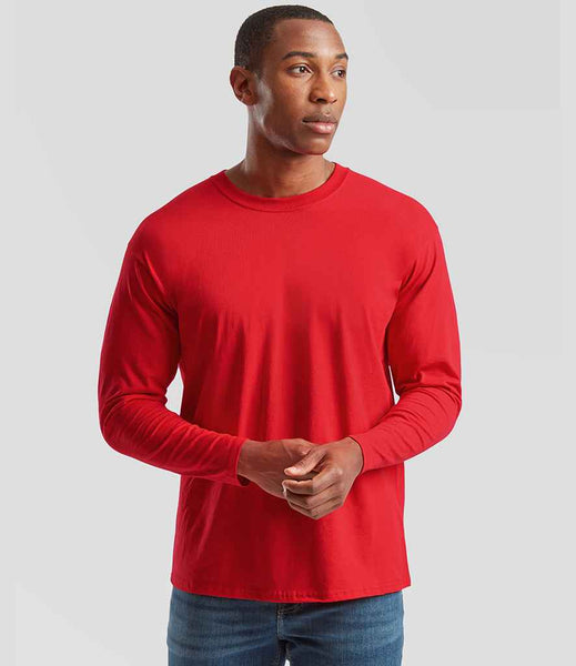 Fruit of the Loom Long Sleeve Value T-Shirt | SS21 | Red
