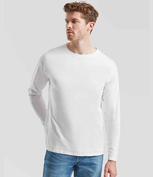 Fruit of the Loom Long Sleeve Value T-Shirt | SS21 | White