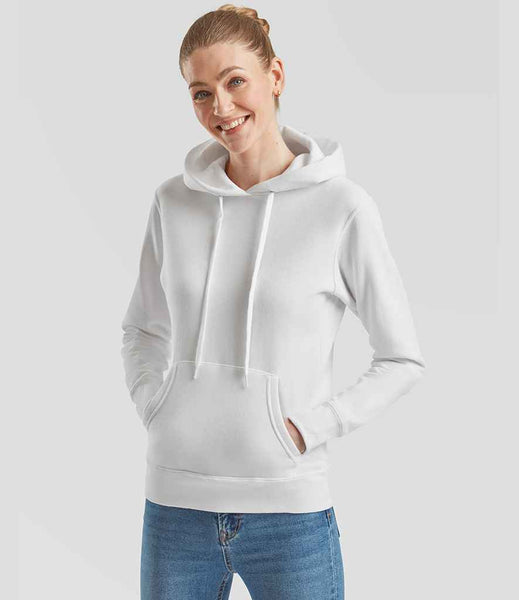 Fruit of the Loom Classic Lady Fit Hooded Sweatshirt | SS801 | White