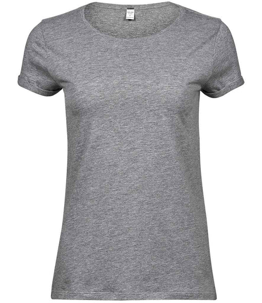 Tee Jays Ladies Roll-Up T-Shirt  T5063 Heather Grey